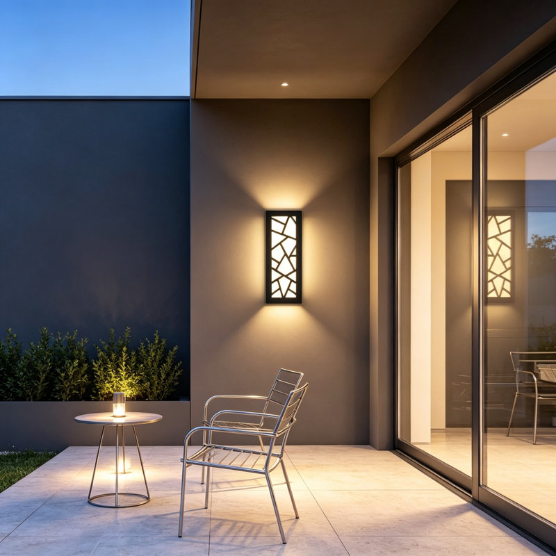 IP65 Waterproof Modern 12W Long LED Wall Sconce, Black Aluminum Indoor & Outdoor Wall Light, 3000K Warm White 30cm Lamp for Garden, Porch, Terrace and Garage [Energy Class B]