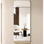 Miroir de coin arrondi argenté de 5 mm pour la décoration murale à divers endroits