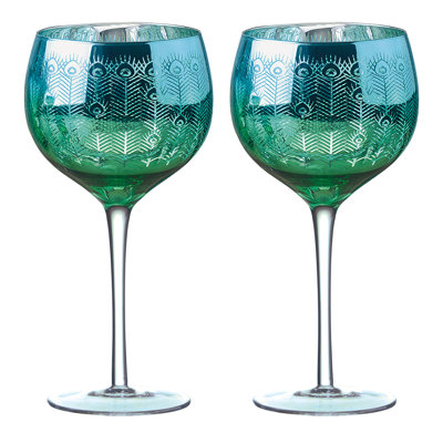 Gingläser-Set Peacock