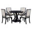 Retro 5-Piece Dining Set Extendable Round Table And 4 Chairs For Kitchen Dining Room-1294879974-1294879975