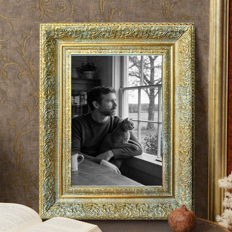 Cadre de photo décoratif 11 pi x 14 po doré antique 1PC avec mur ou table, Antique Gold, 1, 11" W x 14" H