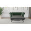 Chesterfield Hanna Sofa Set with Sleeping Function 3+2+1 Made of Velvet Fabric with Solid Wood Legs-1703487648