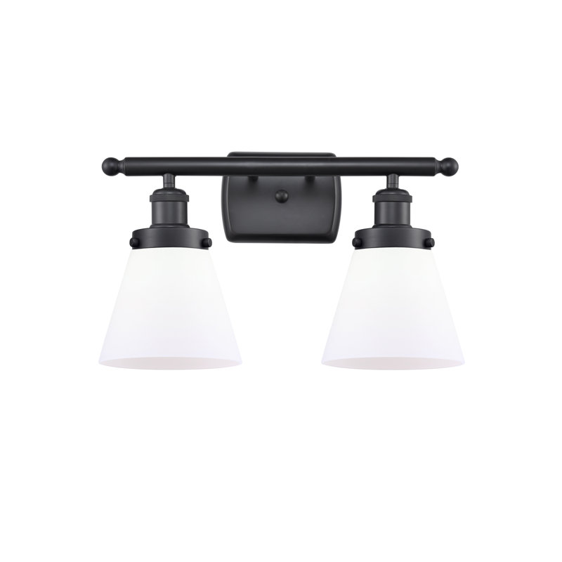 Éclairage pour meuble-lavabo de salle de bain 2 "16" Ballone Urban Cone, Noir mat, Blanc mat, Incandescent