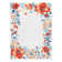 TOWN & COUNTRY EVERYDAY Hibiscus Bloom Border Modern Floral Outdoor Rug Grey/Red/Blue