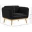 Chaise bouclée en tissu 40,5 po Nolita-86183739