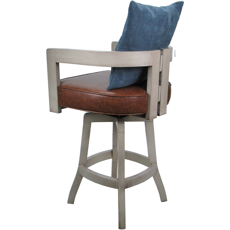 Vinyle en marbre Coray - coussin bleu, Beige, Brown, Extra Tall (34" Seat Height)