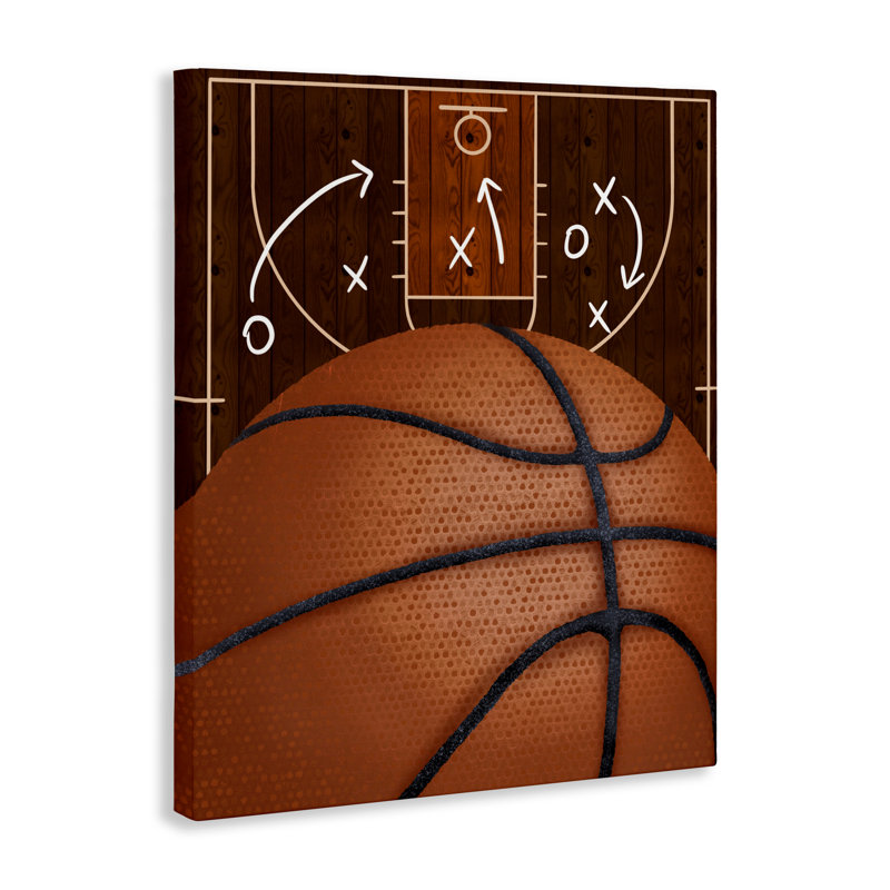 Toile de basketball tactique, design par Jennifer Stith, H 30 po x l 24 po