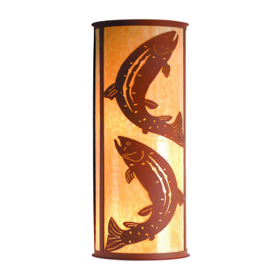 Rustic Lodge Flush Mounted Sconce