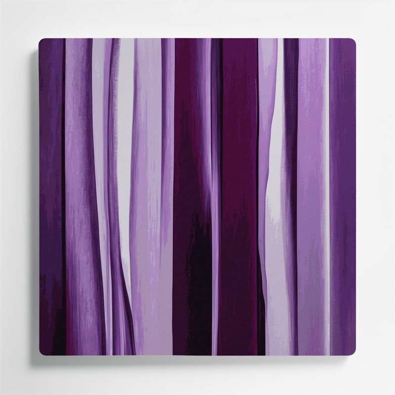 Art mural abstrait en métal violet 86, H 12 po x l 12 po