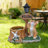 Cute Cat Planter Statue Garden Decor
