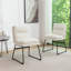 5 Tables de salle à manger: table ronde avec 4 chaises, blanc vanille, confortable, sièges: blanc et base élégante