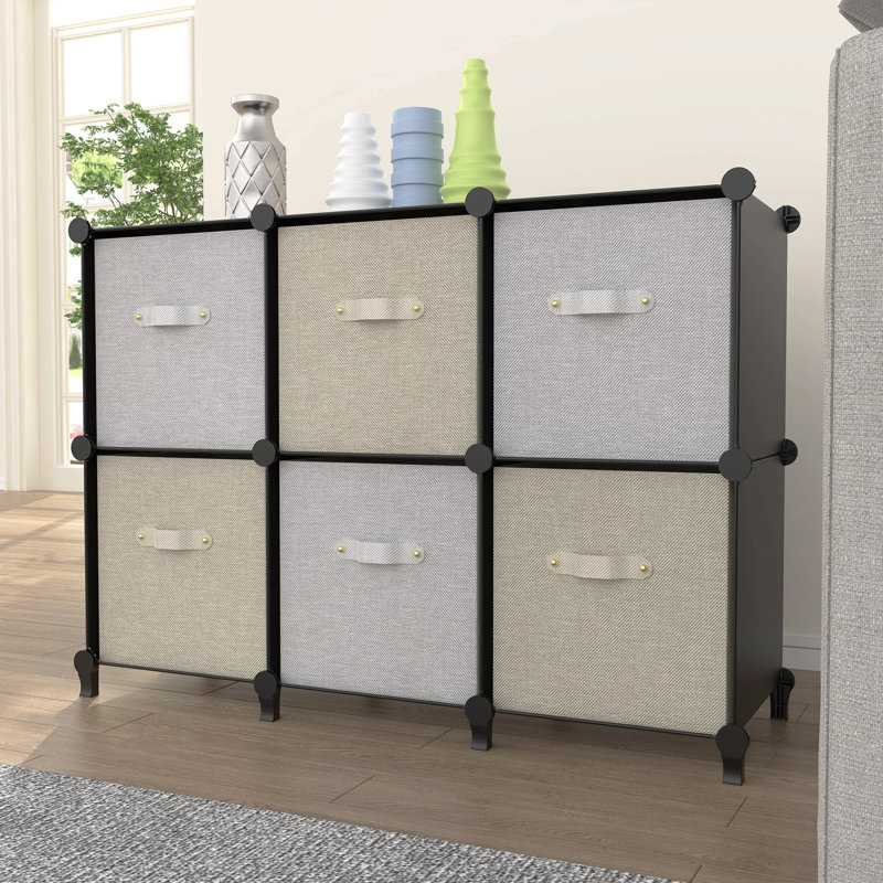 Haggins 95.5cm H x 95.5cm W Steel Cube Bookcase