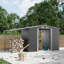 Dark Grey Garden Storage Shed