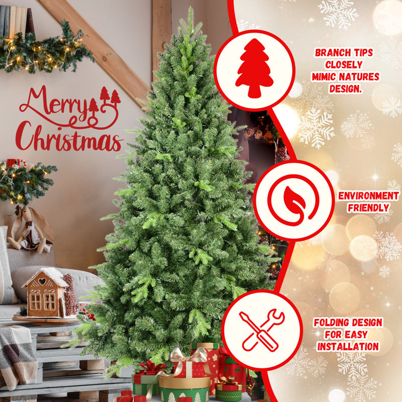 Ensemble de 2 arbres de Noël de table, petits arbres verts artificiels en PVC avec 68 pointes chacun, base en ciment en toile de jute, mini décorations des Fêtes pour bureau, table, bureau et décoration intérieure, lumières DEL pré-éclairées