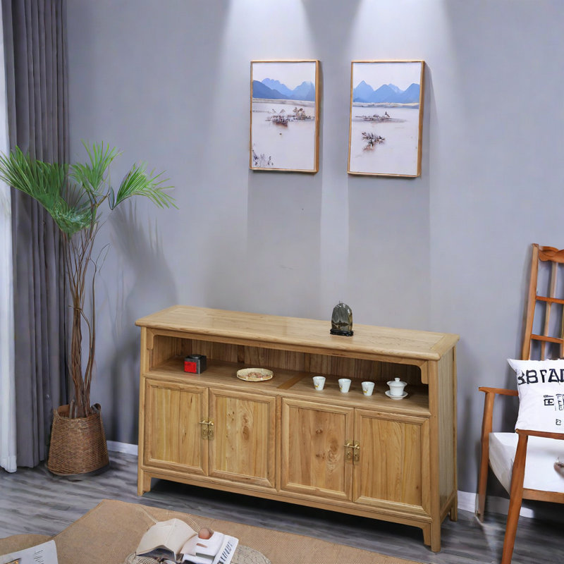 Armoire d'appoint en bois massif de style chinois