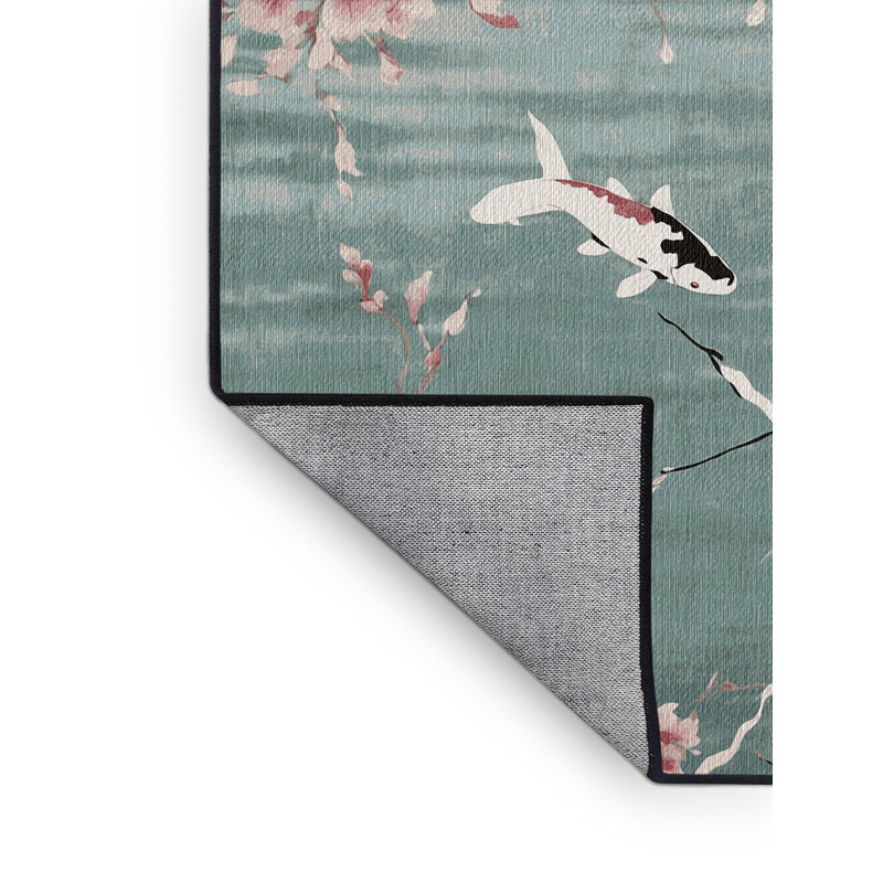 Tapis gris lavable à la machine, Carré 4 pi