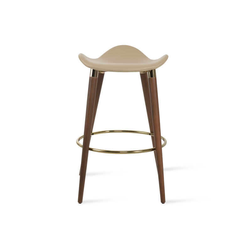 Falcon GZ Wood Stool, Counter Stool (27.5" Seat Height), Wheat