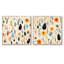 Peraz - Ensemble de 2 collages carrés botaniques abstraits-101852767-101852764
