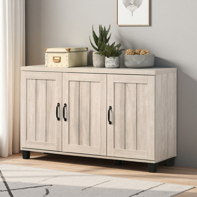 Armoire à chaussures 45 po 3 portes finition chêne gris poussiéreux
