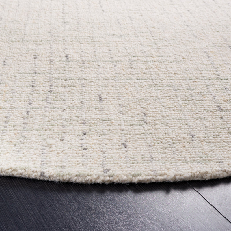 Tapis d'intérieur en laine touffeté à la main Esteban, Rond 6 pi