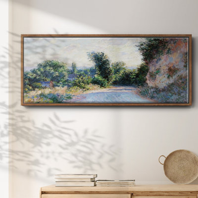 Road near Giverny 02, 1885- Framed Canvas