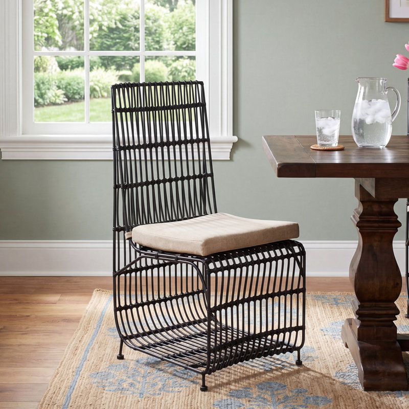 Robey Slat Back Side Chair, Black