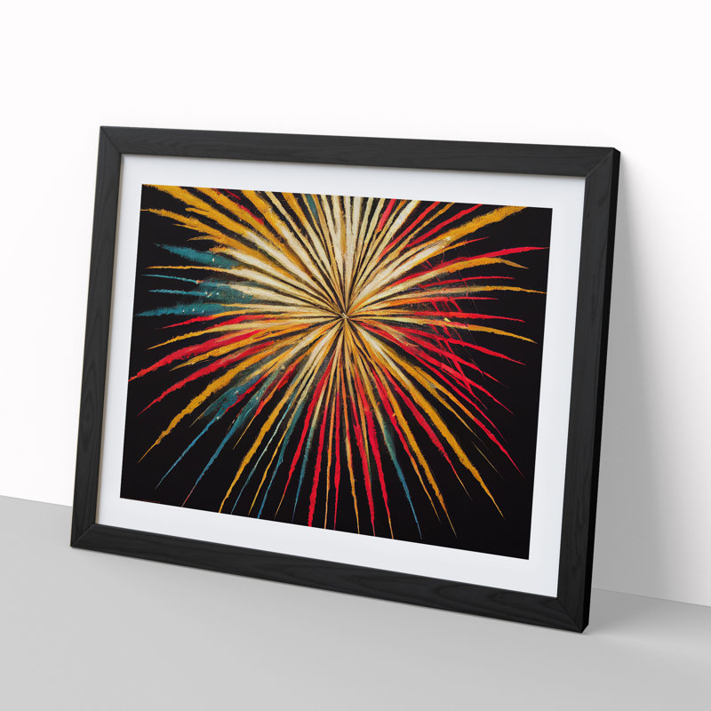 Unbeatable Fireworks - Framed Print, Black Framed, 46cm H x 64cm W x 2cm D