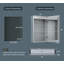 Armoire à pharmacie à miroir encastrée ou à surface DEL, désembueur, capteur tactile, 3 couleurs, gradateur, prises et USB (charnière à droite)-2045377089