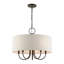 Lustre tambour 5 lumières à abat-jour Raymond-1085826018