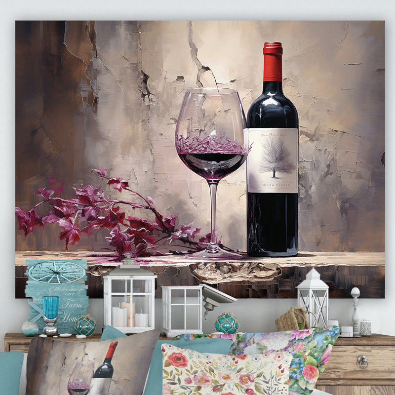 Claret Clarity I sur toile, Toile tendue, H 24 po x l 32 po x P 1 po