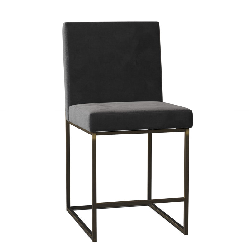 Tabouret de comptoir 26 po Ian, 100 % polyester minuit 9953