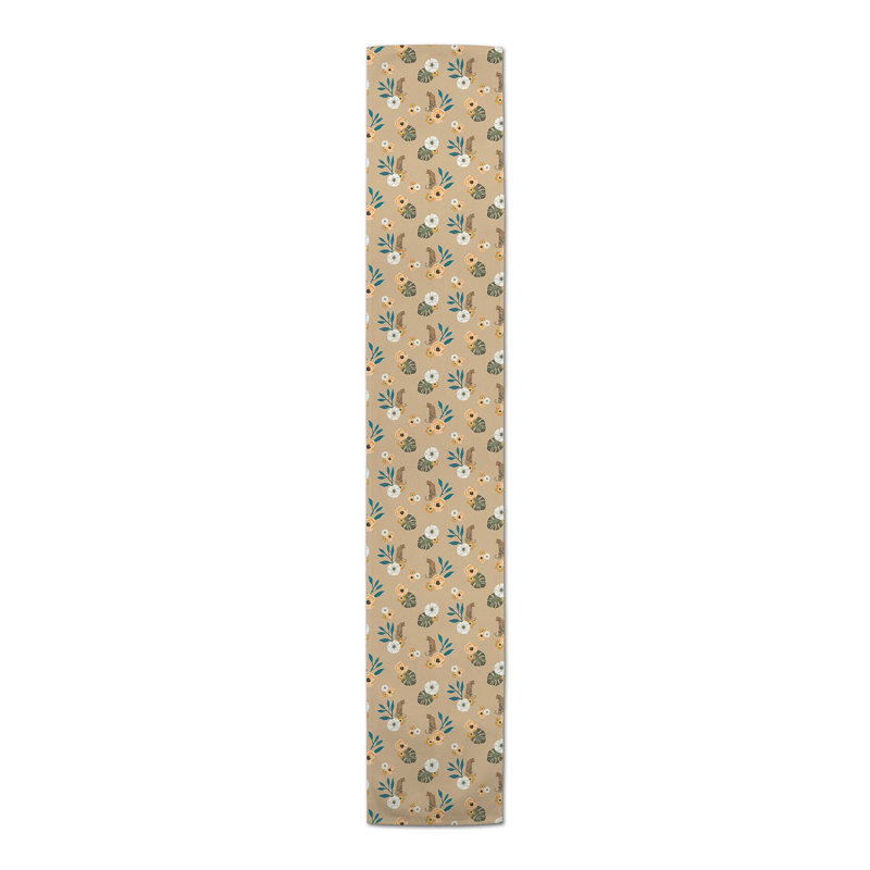 Chemin de table Bandler, 72 po x 16 po, Beige