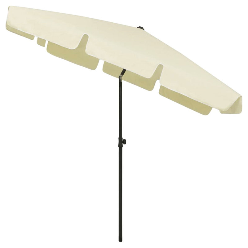 Mathias 200cm X 125cm Rectangular Beach Parasol, Yellow