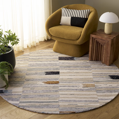 Tapis abstrait en laine / coton touffeté à la main Kuljis