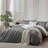 MooMee Duvet Cover Set Silky Sateen Look Luxury Sheen Zipper Closure & 8 Interior Ties 100% Long-Staple Cotton 600TC -106891953-105272388