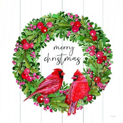 Gerdeen " Merry Christmas Cardinal Wreath "