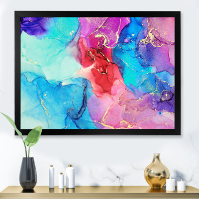 Turquoise luxueux, art abstrait fluide V - peinture sur toile