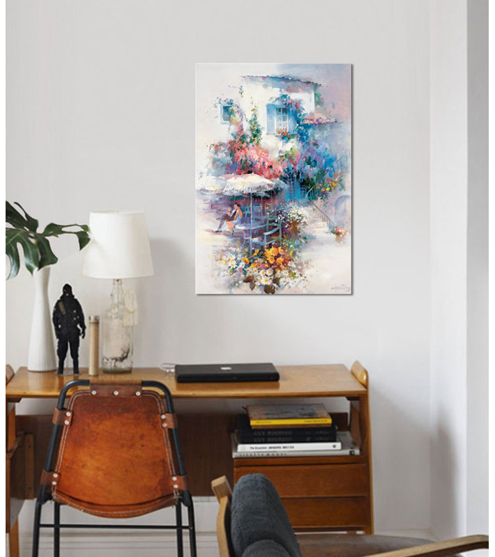 « summer gold », impression sur toile, H 12 po x l 8 po x P 0,75 po, Pas de tapis, Toile tendue