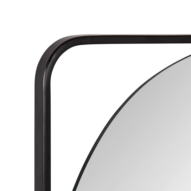 Abdul-Lateef Metal Flat Mirror, Black