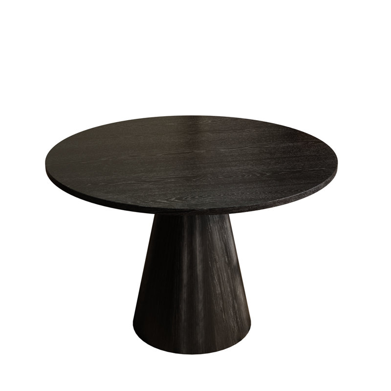 Table de salle à manger ronde Jerrianne, Noir