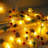 30 Led 10Ft Christmas Garland Snowflake Lights, Pine Cones Red Berry Battery Operated Fairy String Lights 8 Lighting Modes With Timer Indoor Outdoor Tree Decor Fireplace Mantle Decorations Warm White