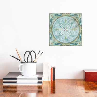 Antique Tile by Carol Robinson - Wrapped Canvas Print