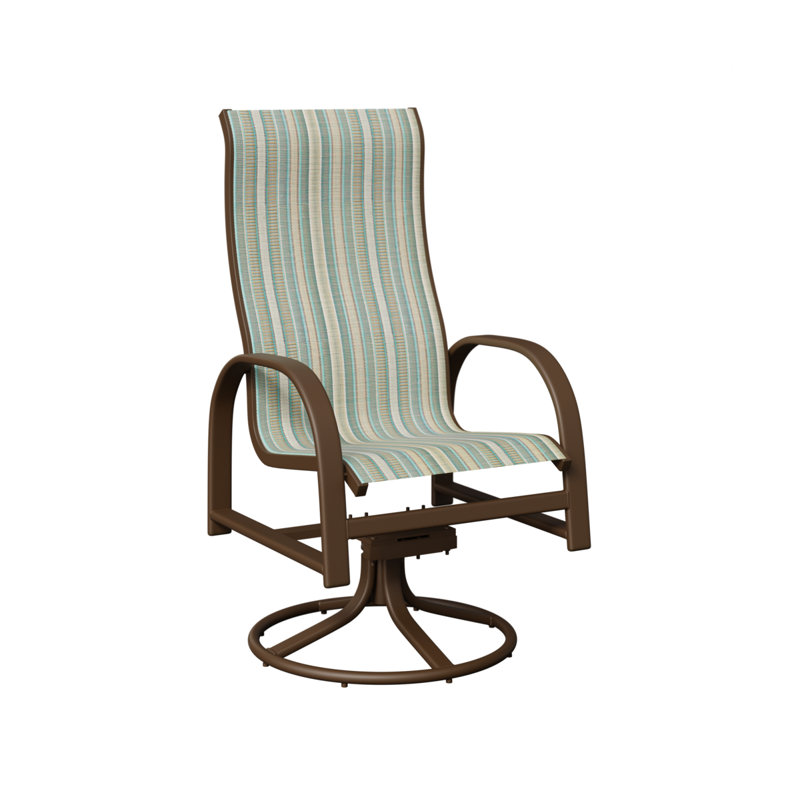 Chaise berçante berçante berçante en aluminium Mesquite Berlin, Spa à rayures Windsor, Filon de bois mesquite