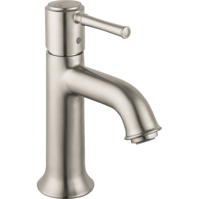 Hansgrohe Talis C Single-Hole Bathroom Faucet 80 with Drain Assembly, Brushed Nickel
