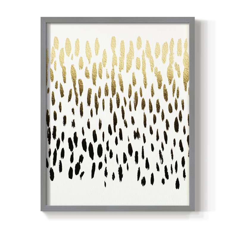 Abstrait, imprimé encadré - prêt à accrocher , Gris, H 10 po x l 8 po
