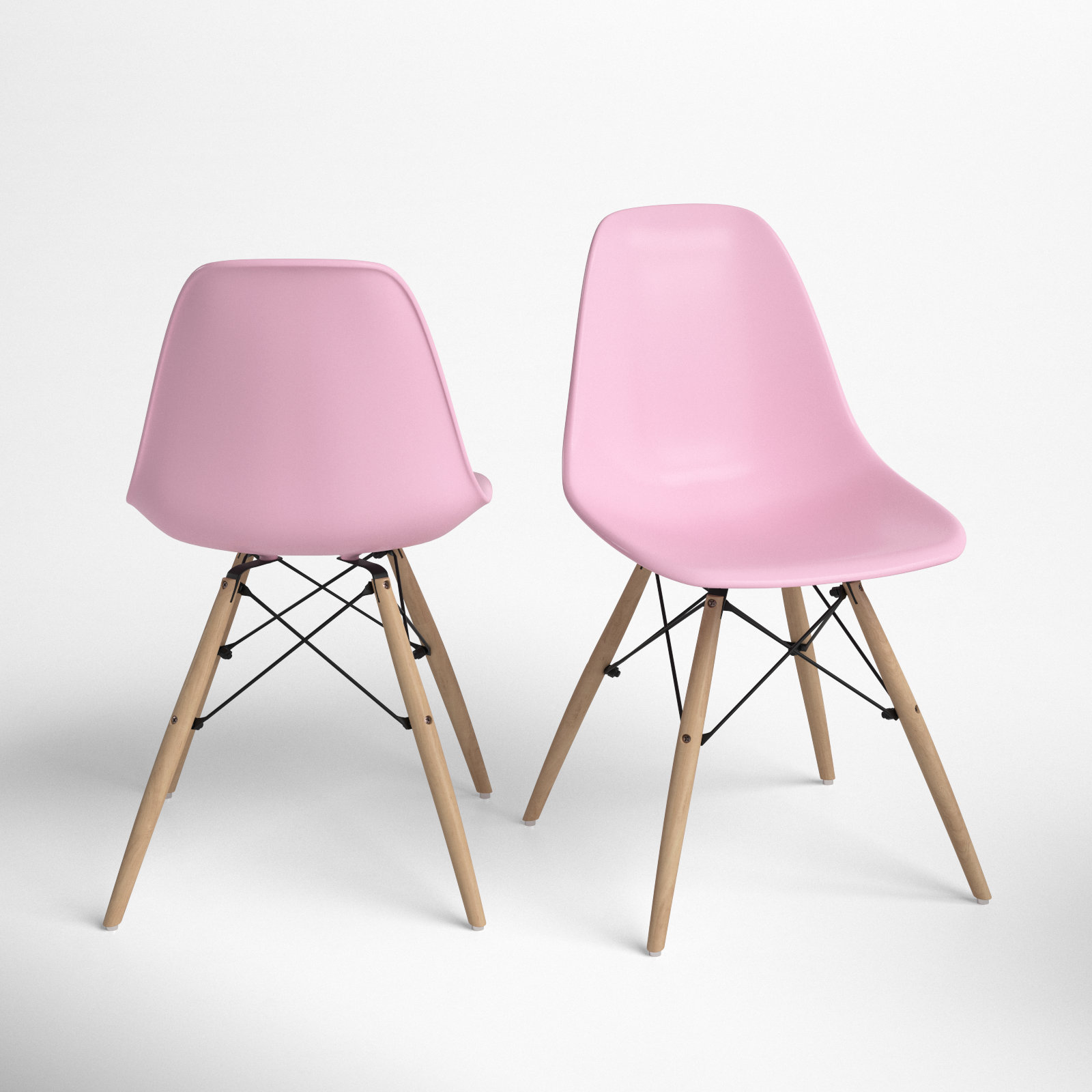 Jordan Dining Chair, Pink, Natural