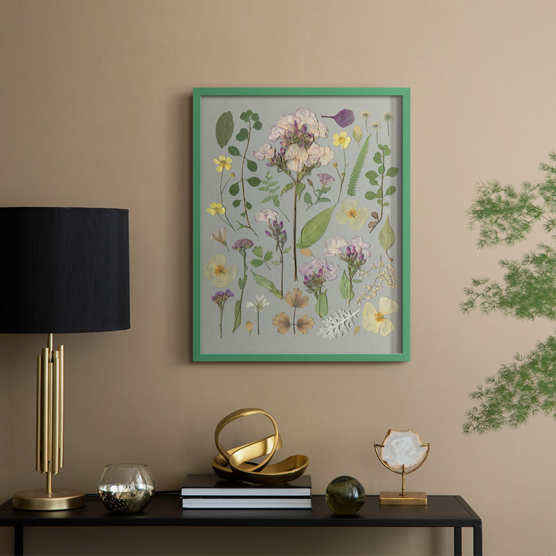Organic Study I Framed Print - Solid Wood, 21" H x 17" W, Green