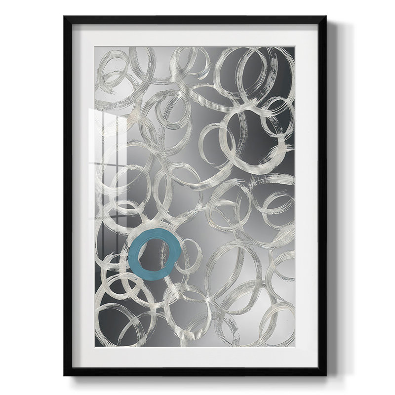 Printed Brushwork III - Impression encadrée, H 28,5 po x l 20,5 po, Noir