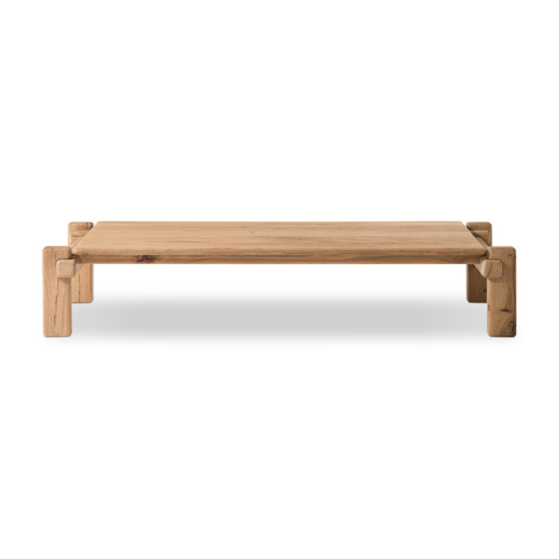 Feride Coffee Table-Reclaimed French Oak, 13.75" H x 70.75" L x 31.5" W, Natural Reclaimed French Oak