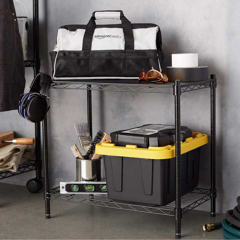 Ensemble de 4 tablettes de rangement pour armoire de cuisine, étagère à épices, empilable, extensible, métal et bois d'ingénierie, ensemble de 4 tablettes de comptoir d'armoire, UKCS027B01